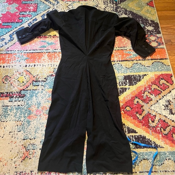 Zara WOMEN'S MIDI SHIRT DRESS BLACK SIZE XL - Picture 5 of 9